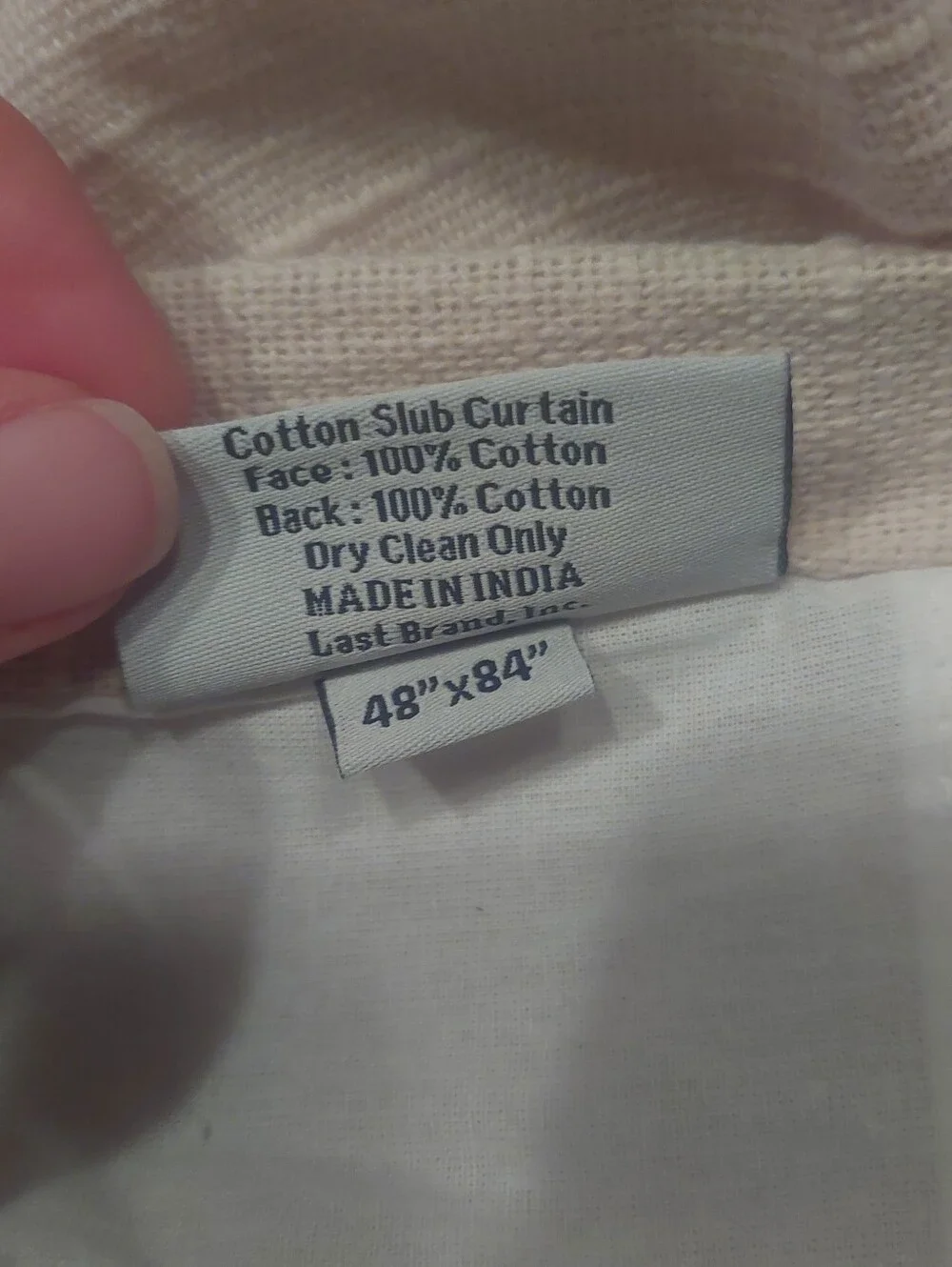 NWT! Quince Cotton Slub Natural Light Filtering Curtains Set Of 2! 48"x84"(T69)_11
